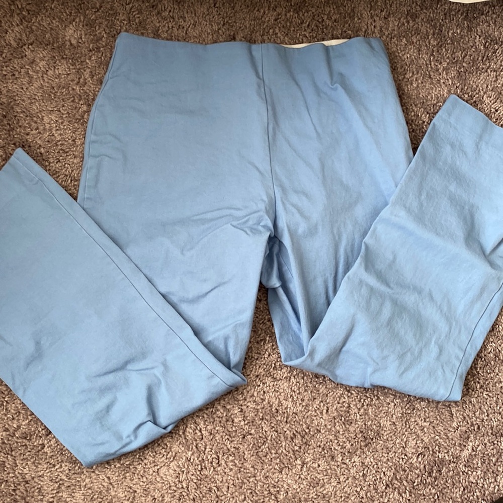 A New Day Light Blue Work Pants. Size 8. Worn Once, but when dried shrunk.